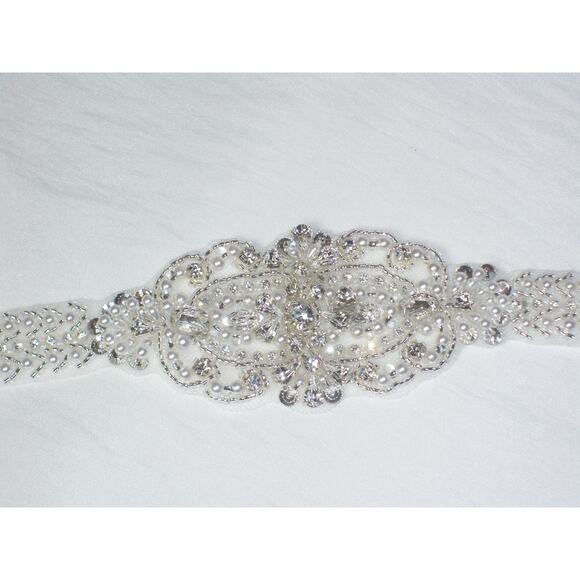 Rhinestone Skinny Bridal Belt 28"  Party Wedding Bridal Prom Formal Dress Gown - Picture 4 of 6